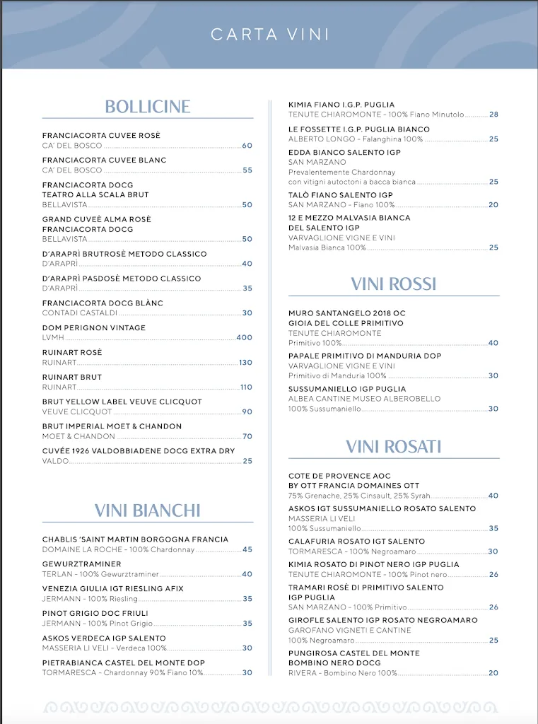 Menu_Paradiso Beach Bar & Restaurant | Castellaneta Marina_Castellaneta_image_4