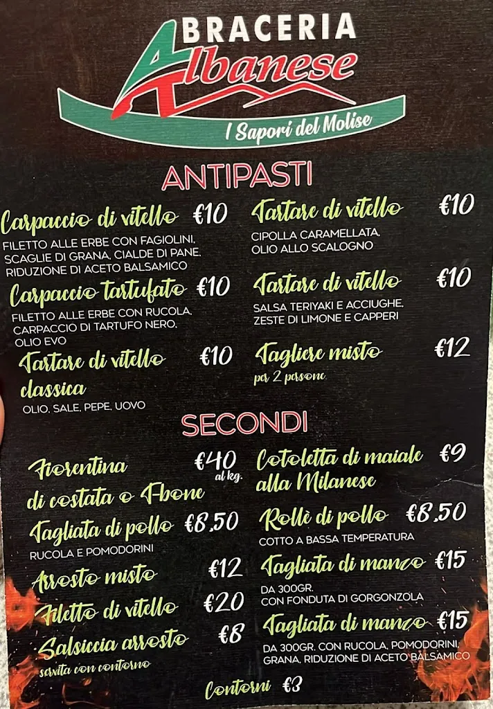 Menu_Braceria Albanese_Bojano_image_1