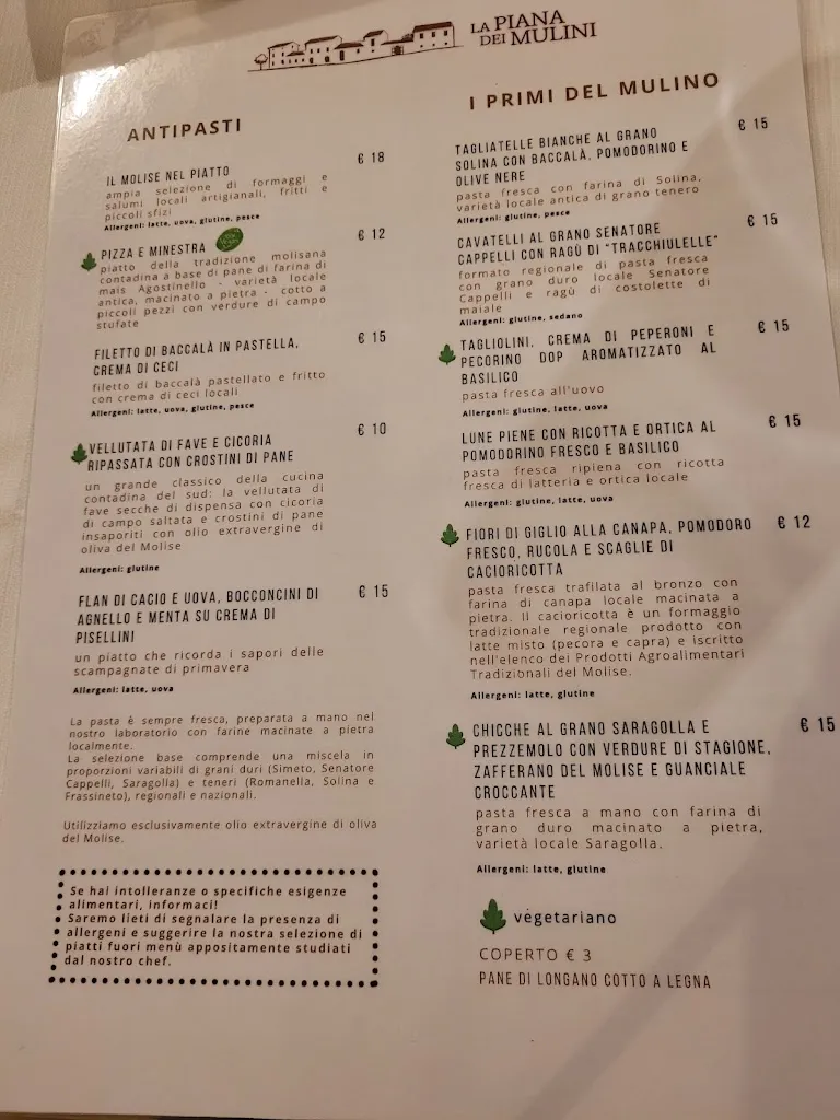 Menu_La Piana dei Mulini_Bojano_image_1