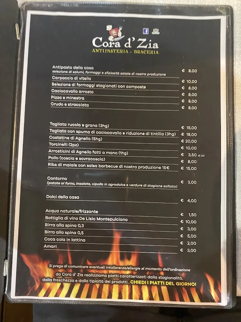 Menu_Antipasteria Braceria Cora d'Zia_Busso_image_1