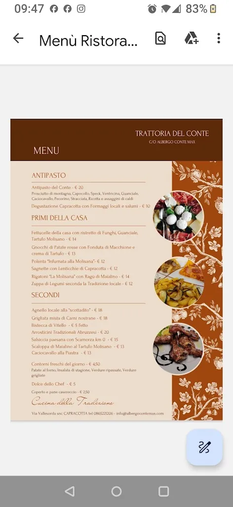 Menu_Trattoria del Conte_Capracotta_immagine_1