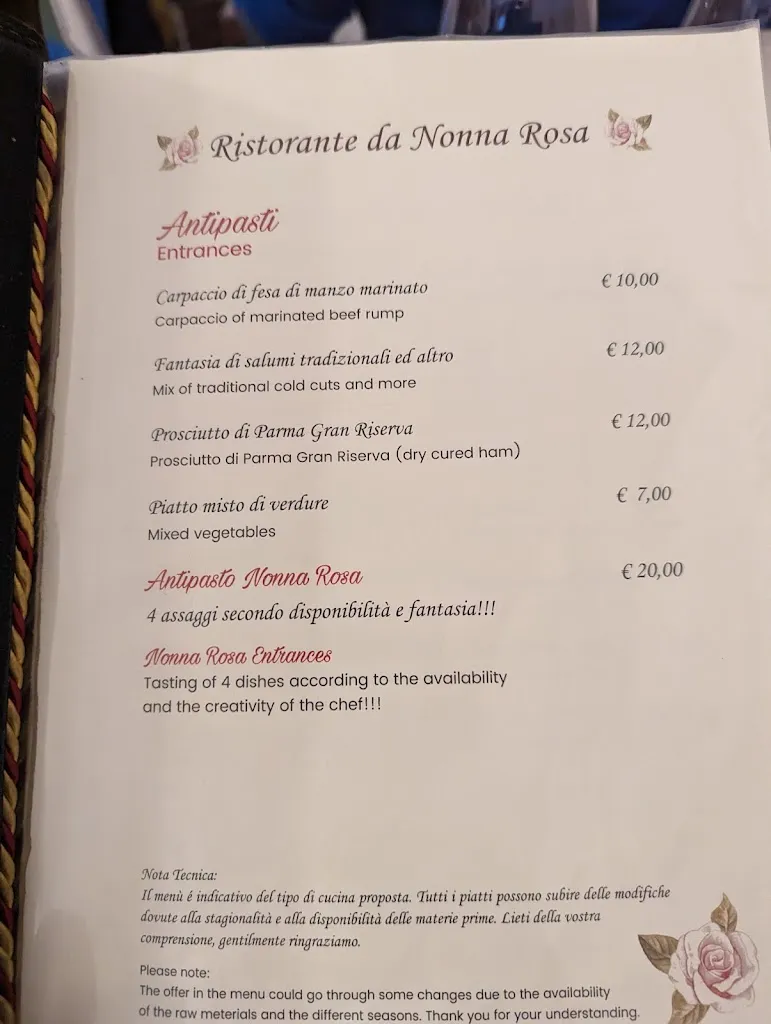 Menu_Trattoria Da Nonna Rosa di L'Abbate Giuseppe_Campomarino_image_1