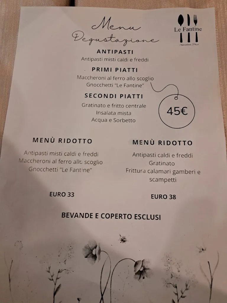 Menu_Ristorante Le Fantine_Campomarino_image_1