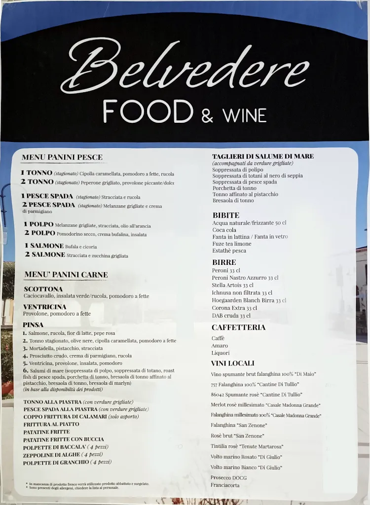 Menu_Belvedere Food & Wine_Campomarino_image_1
