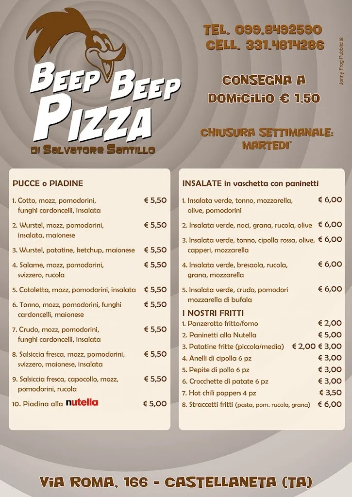 Menu_Beep Beep Pizza_Castellaneta_image_1