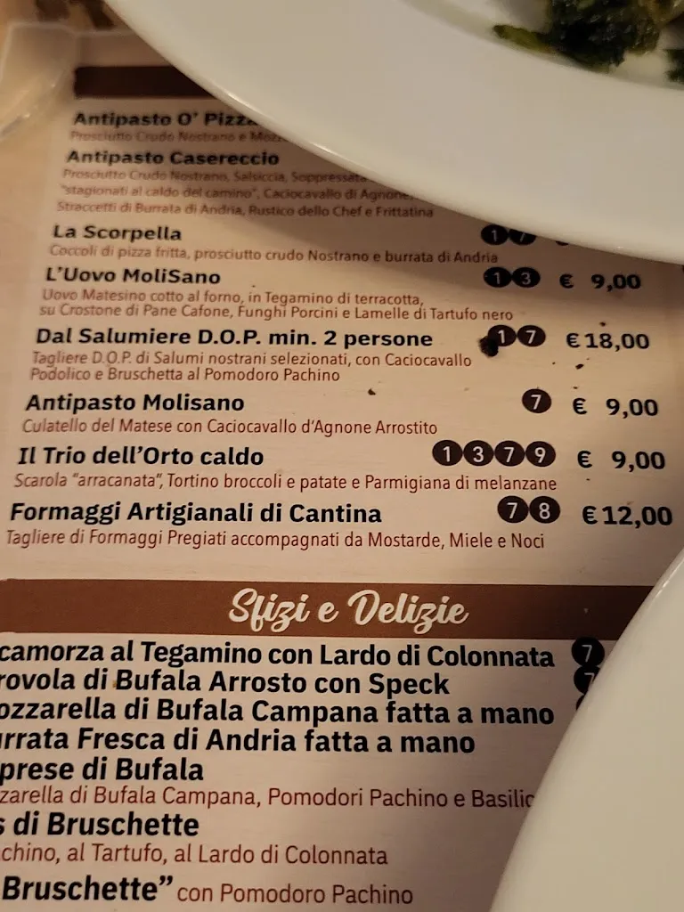 Menu_Osteria O' Pizzaiuolo - Le Segrete del '700_Isernia_image_1