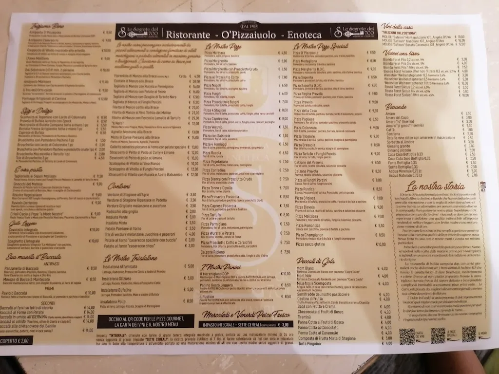 Menu_Osteria O' Pizzaiuolo - Le Segrete del '700_Isernia_image_4
