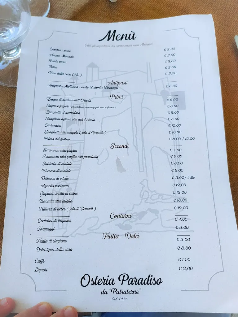 Menu_Osteria Paradiso Isernia_Isernia_image_1