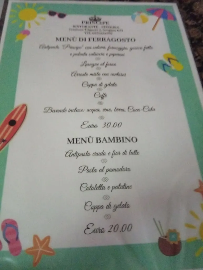 Menu_Pizzeria Ristorante Principe Angelo_Longano_image_2