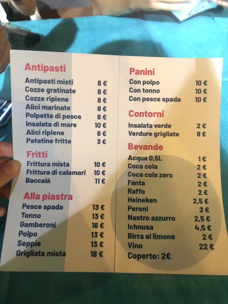 Menu_Friggitoria da Tonino_Castellaneta_immagine_1