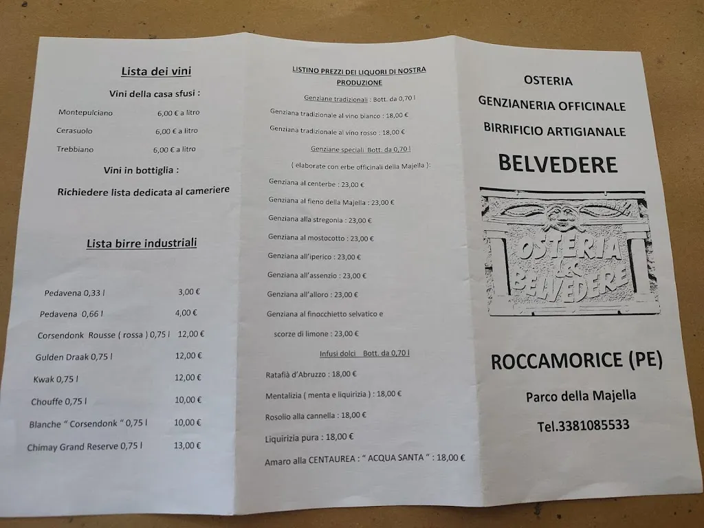 Menu_Osteria Del Belvedere_Caramanico Terme_image_1
