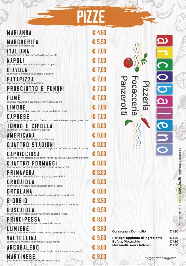Menu_Pizzeria Arcobaleno_Castellaneta_image_1