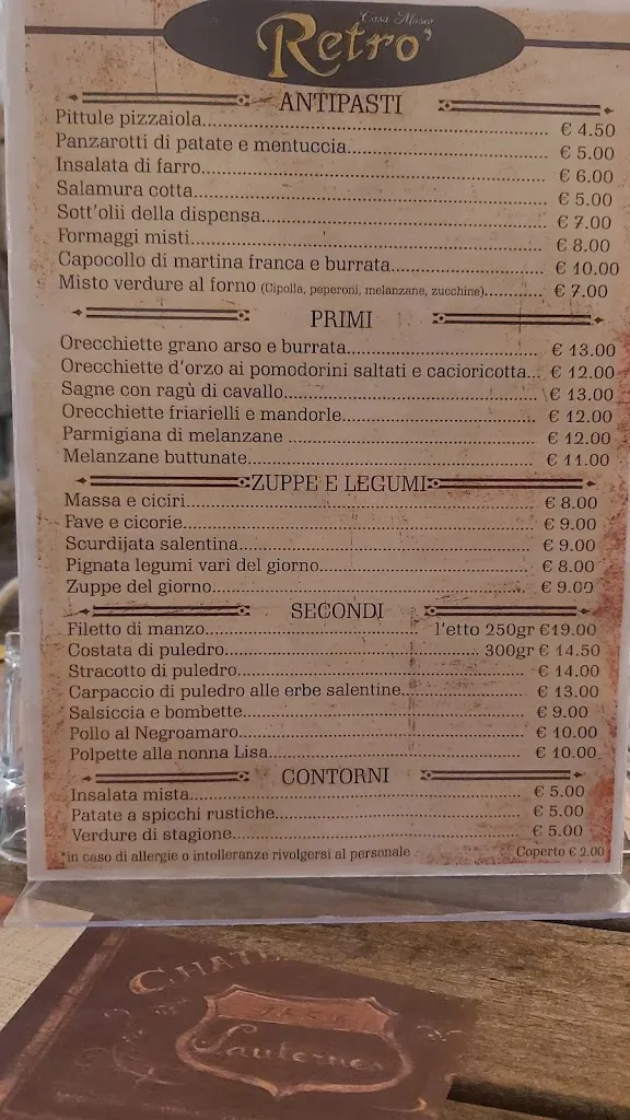 Menu_Retrò Casa Museo_Castrignano del Capo_image_4