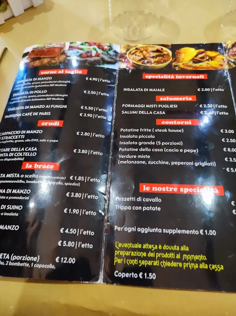 Menu_Braceria,Macelleria,Osteria del Macellaio_Castrignano del Capo_imagen_2