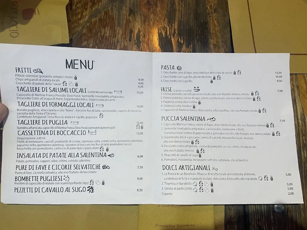 Menu_Boccaccio 'la poesia in un barattolo'_Castrignano del Capo_image_1