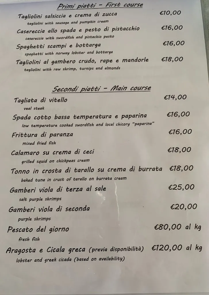 Menü_Fedele_Castrignano del Capo_Bild_2