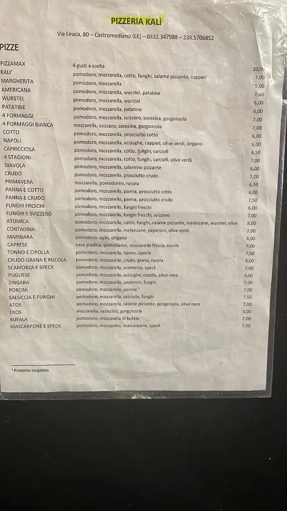 Menu_Caffè Kalì_Castromediano_image_1