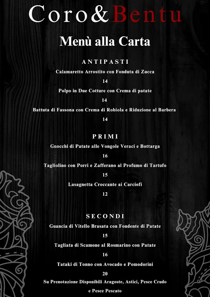 Menu_Ristorante Coro e Bentu di Frau Gianfranco_Acqui Terme_image_1