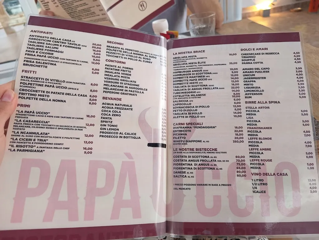 Menu_Borgo Papa' Uccio Ristorante Pizzeria Braceria_Castromediano_image_1