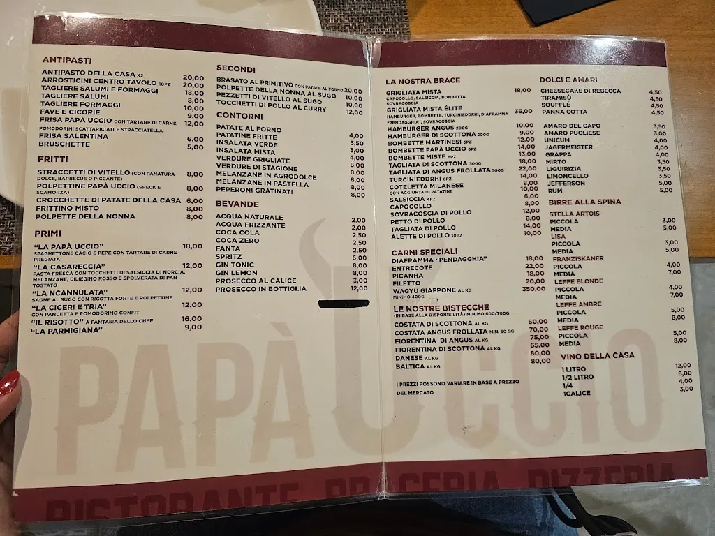 Menu_Borgo Papa' Uccio Ristorante Pizzeria Braceria_Castromediano_image_2