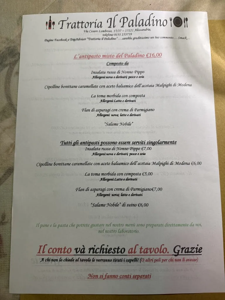Menu_Ristorante Trattoria Il Paladino_Alessandria_image_1