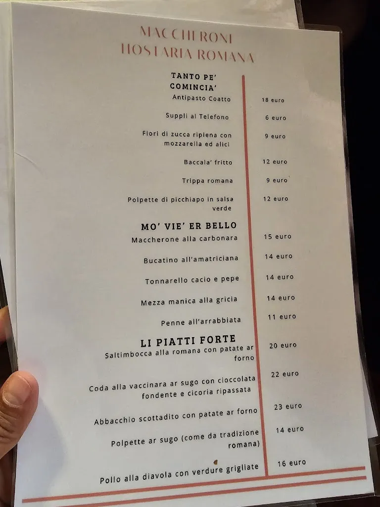 Menu_Maccheroni - Hostaria Romana_Alessandria_image_3