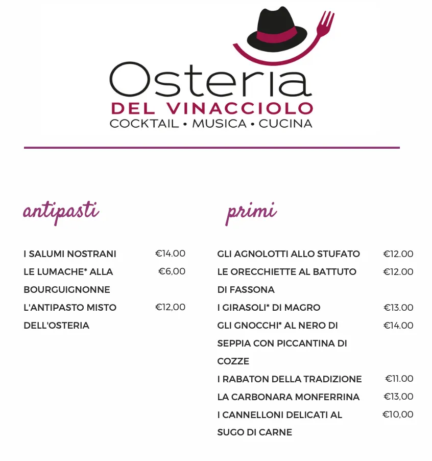 Menu_Osteria del Vinacciolo_Alessandria_immagine_1