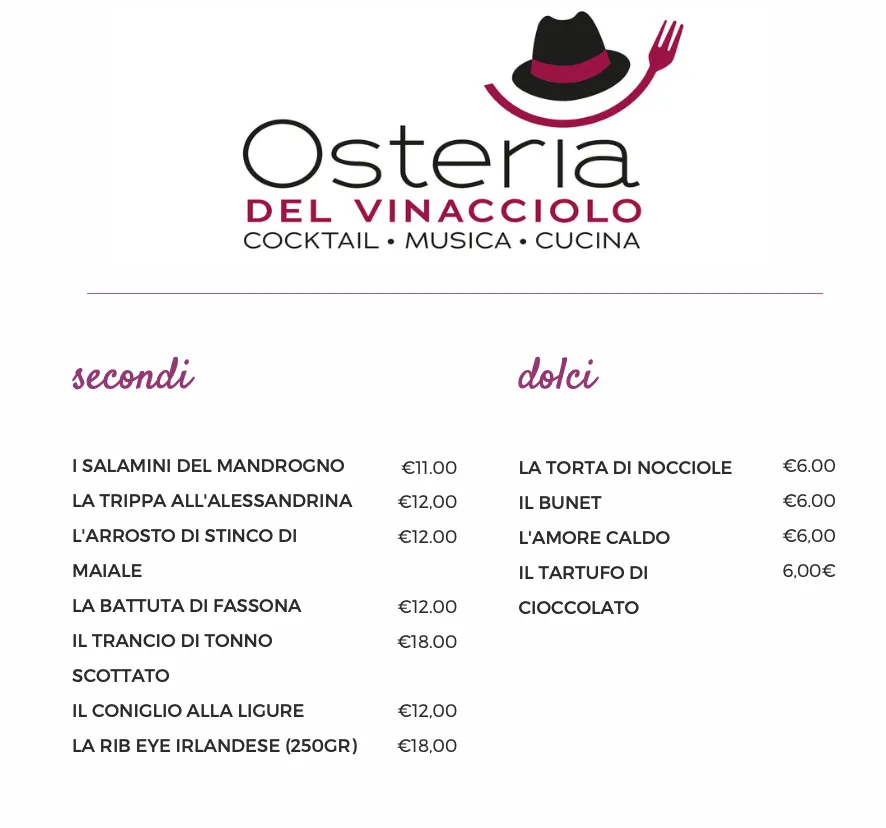 Menu_Osteria del Vinacciolo_Alessandria_immagine_2