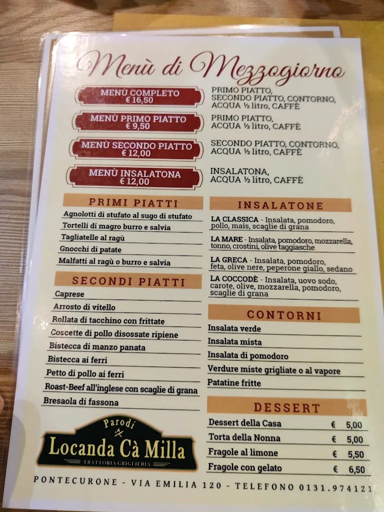Menü_Trattoria Griglieria Cà Milla_Alzano Scrivia_Bild_4