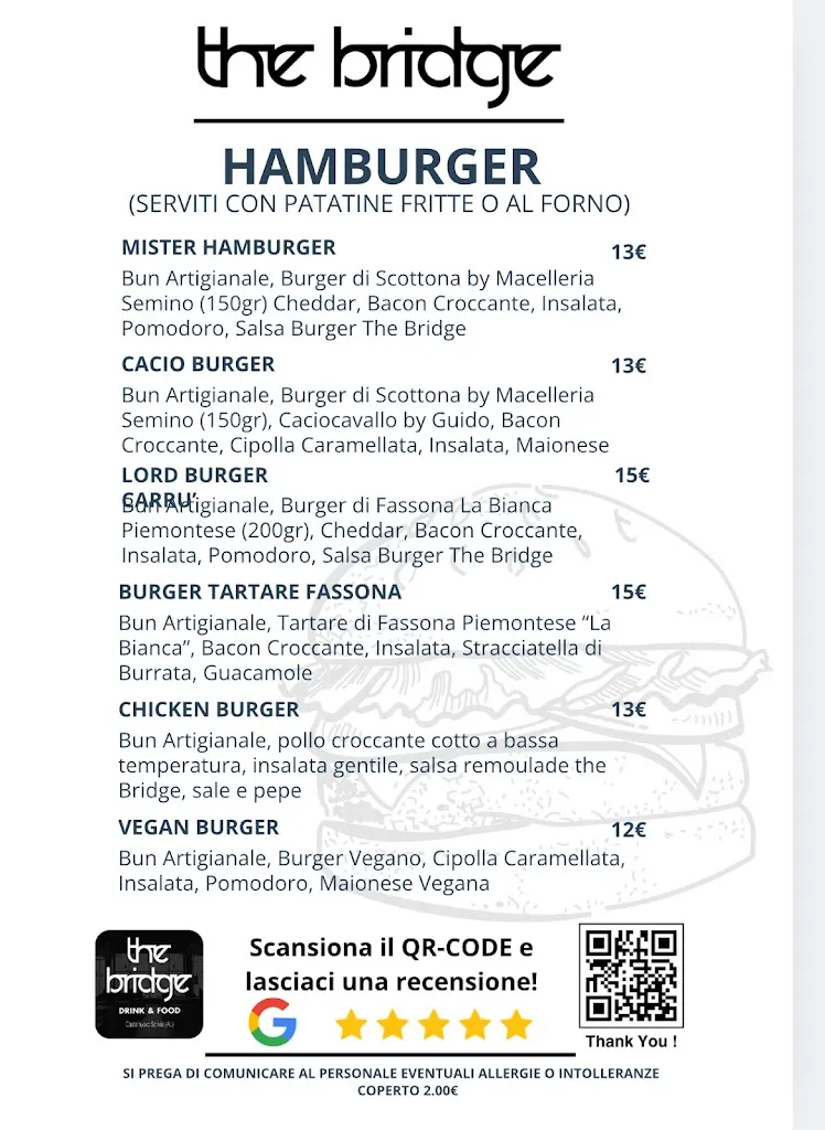 Menu_The Bridge Drink & Food_Alzano Scrivia_immagine_1