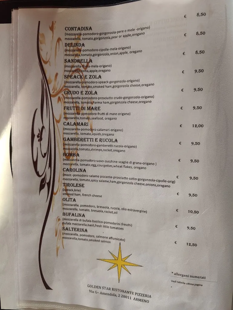 Menu_Ristorante Pizzeria Golden Star Armeno_Armeno_image_1