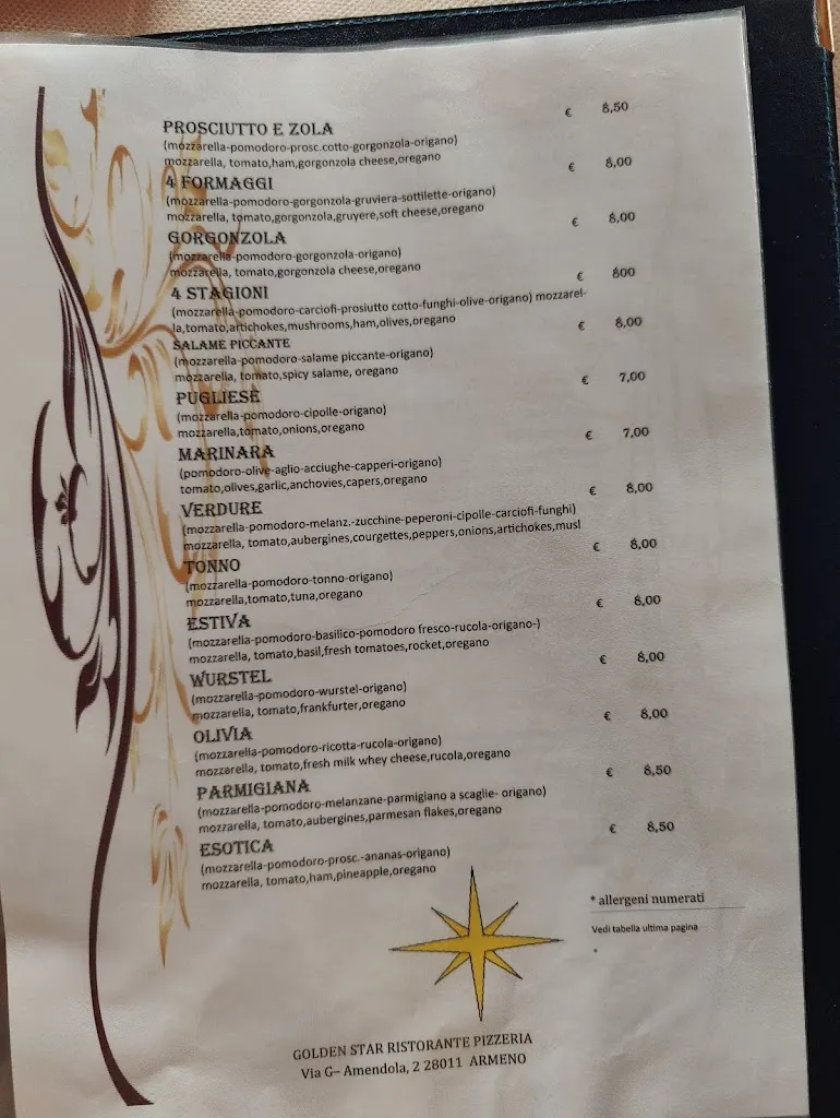 Menu_Ristorante Pizzeria Golden Star Armeno_Armeno_image_3