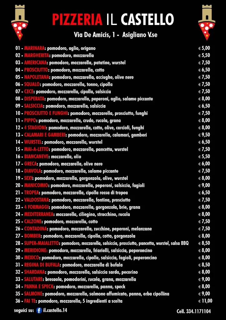 Menu_Il Castello_Asigliano Vercellese_image_1