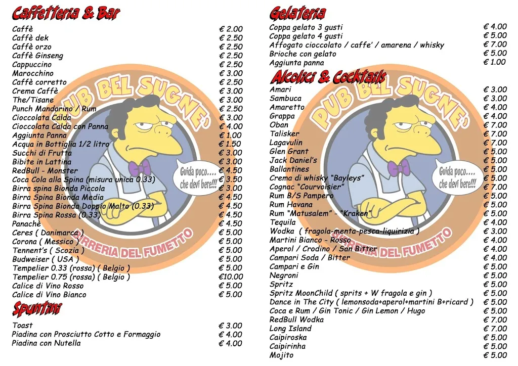 Menu_Ristorante Lago Grande - Pub Bel Sugne’_Avigliana_image_1
