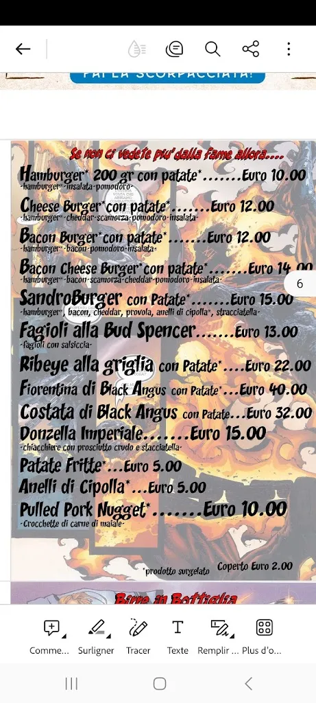Menu_Ristorante Lago Grande - Pub Bel Sugne’_Avigliana_image_2