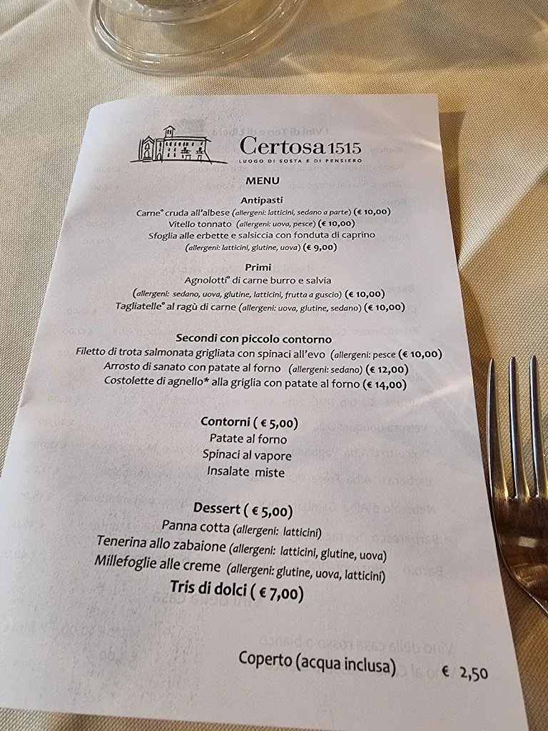 Menu_Ristorante Certosa 1515 di Avigliana_Avigliana_image_3