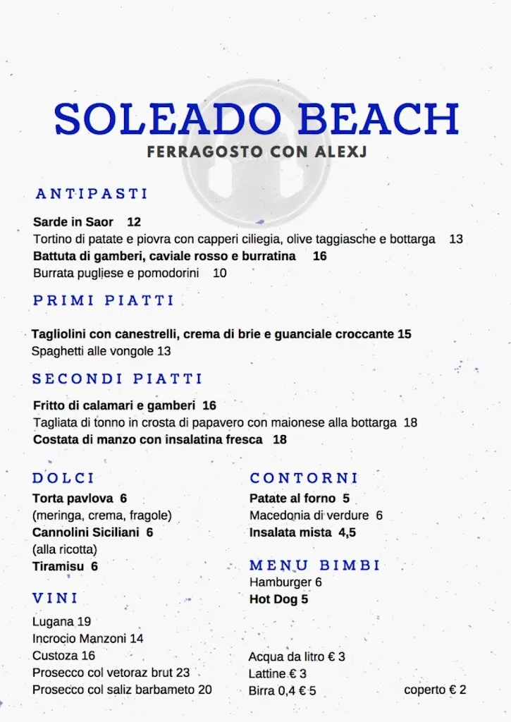 Menu_Ristorante Soleado Beach_Cavallino_image_1