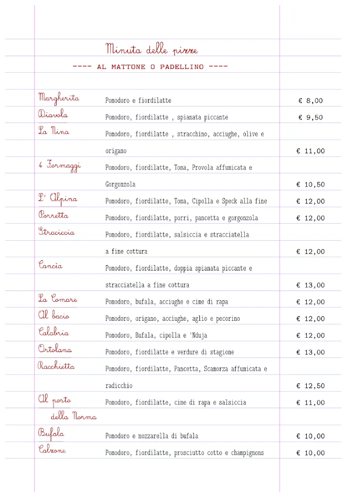 Menu_Pizza Con Cucina Alla Rosa rosa_Baldissero Torinese_image_1