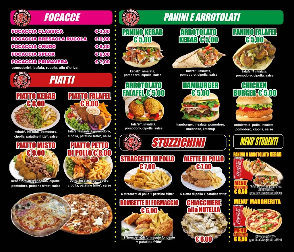 Menu_El drago pizzeria kebab_Bagnolo Piemonte_image_1