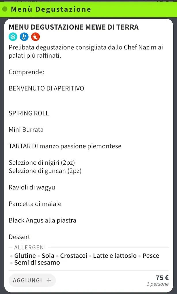 Menu_MEWE Fusion restaurant_Bergamasco_immagine_1