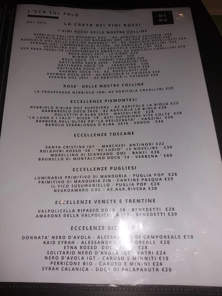 Menu_Ristorante L'Oca Sul Palo_Borgomanero_image_1