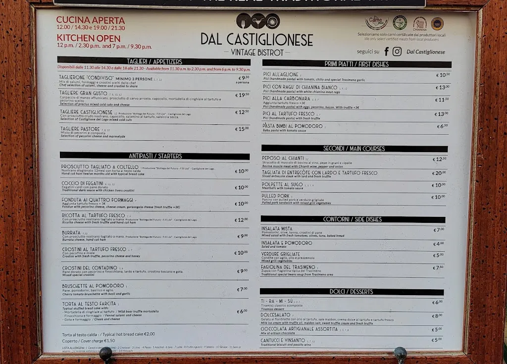 Menu_Trattoria Dal Castiglionese_Castiglione_image_1