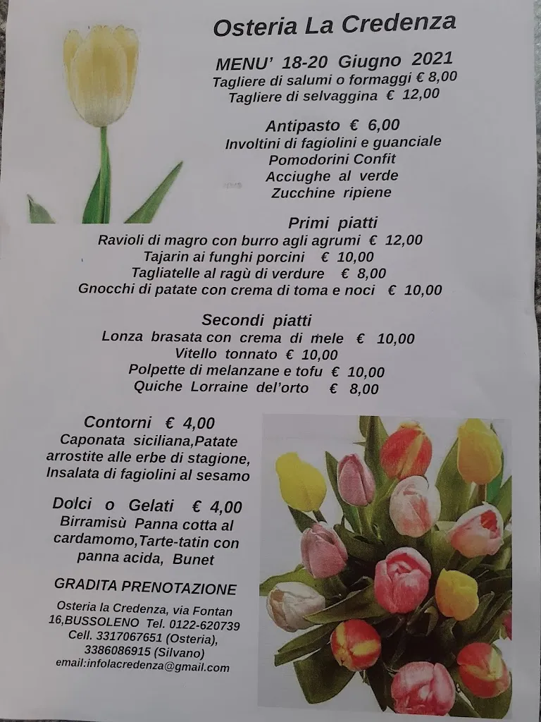 Menu_La Credenza - Osteria Popolare Bussoleno_Bussoleno_immagine_1