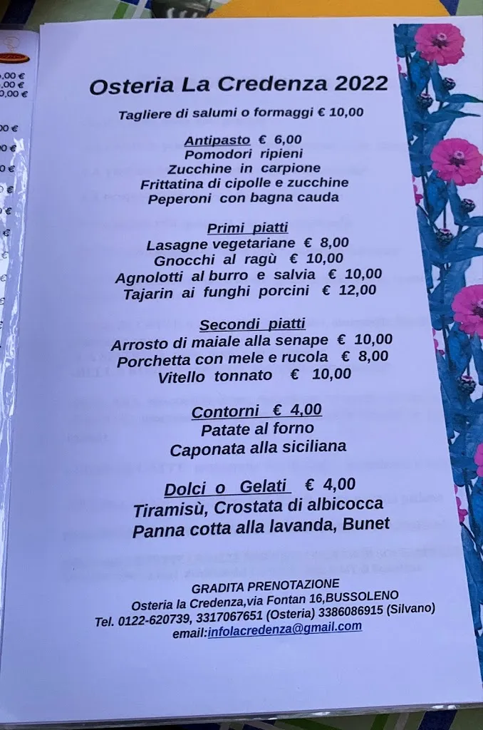Menu_La Credenza - Osteria Popolare Bussoleno_Bussoleno_immagine_4