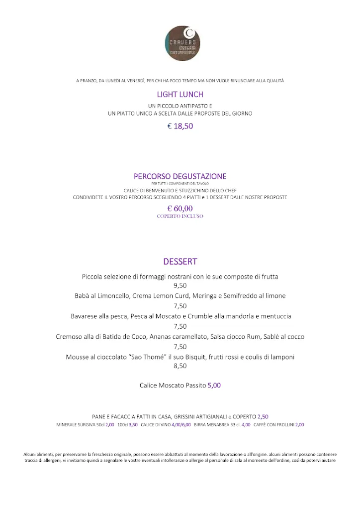 Menu_Hotel Cravero_Caltignaga_image_1