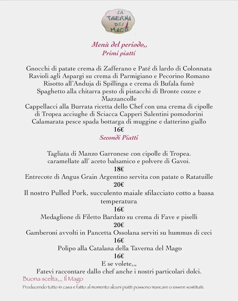 Menu_La Taverna Del Mago_Cambiasca_image_1