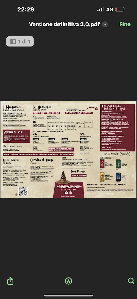 Menu_La Tana - Hamburgheria & Birreria | Cameri_Cameri_image_1