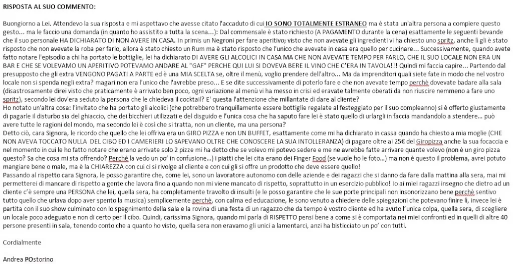 Andrea Postorino_LA DOLCE VITA PIZZERIA RISTORANTE_Cambiano_review