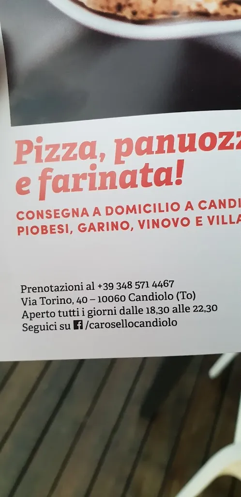 Menu_Pizzeria D'asporto Carosello_Candiolo_image_1