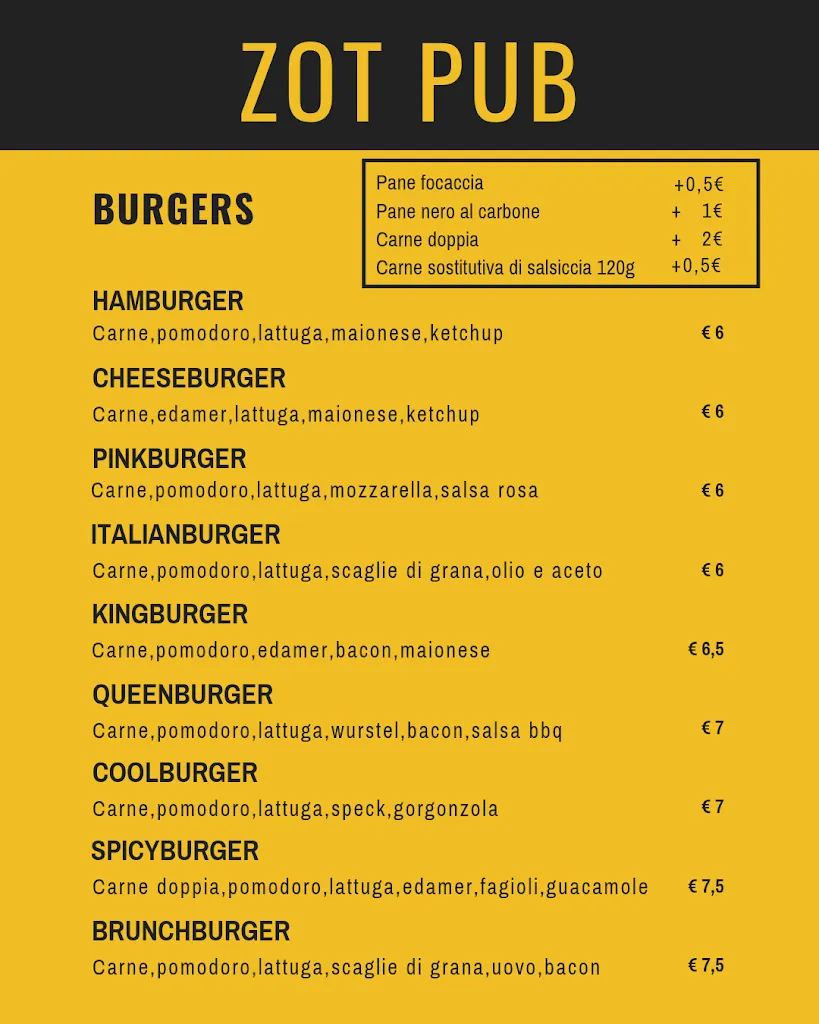 Menu_Zot! Pub Bar Risto_Caraglio_image_3